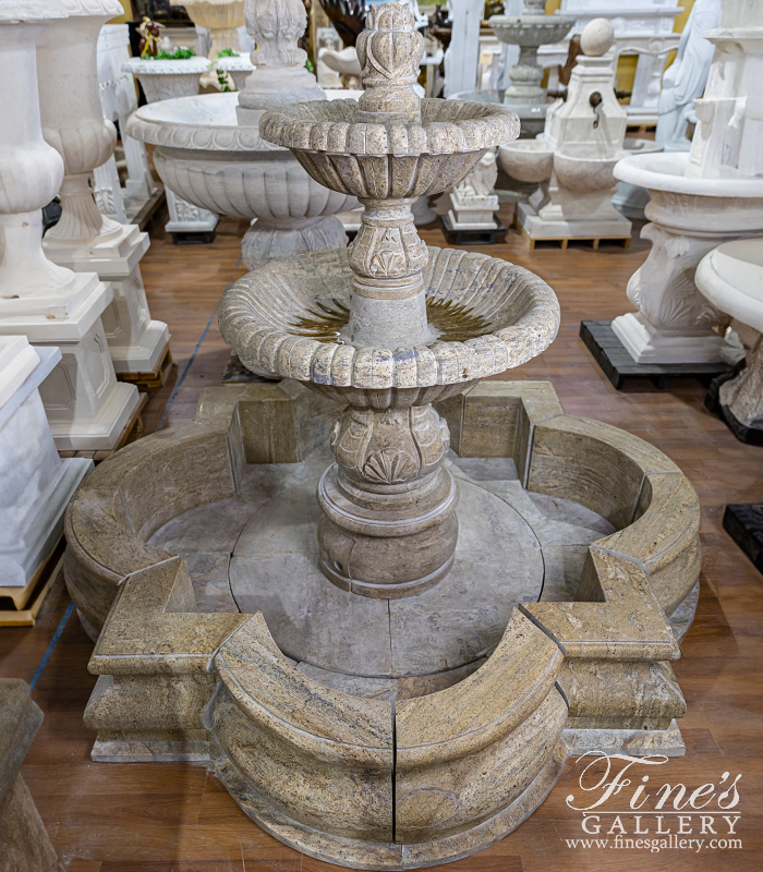 Marble Fountains  - Solid Granite Courtyard Fountain - MF-1394